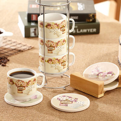 A Ting American coffee cup, 4 sets of creative ceramic cup, water cup, coffee cup, set (send storage rack and the same type
A Ting American coffee cup, 4 sets of creative ceramic cup, water cup, coffee cup, set (send storage rack and the same type