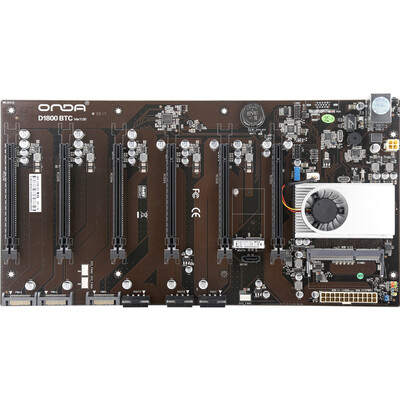 ONDA D1800 BTC Magic Edition (Intel J1800 Dual Core / Cpu Onboard) Материнская плата поддерживает 6 карт напрямую без адаптера
ONDA D1800 BTC Magic Edition (Intel J1800 Dual Core / Cpu Onboard) Материнская плата поддерживает 6 карт напрямую без адаптера