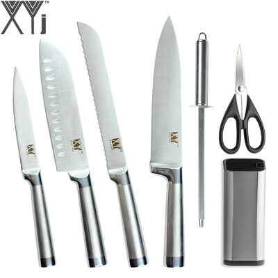 XYj Brand Good Quality Kitchen Stainless Steel Knives 8 inch Knife Stand Sharpening Rod Scissor Durable Kitchen Tools
XYj Brand Good Quality Kitchen Stainless Steel Knives 8 inch Knife Stand Sharpening Rod Scissor Durable Kitchen Tools
