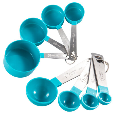 Jekero baking tools Stainless steel handle Measuring spoon Measuring cup 8pcs blue
Jekero baking tools Stainless steel handle Measuring spoon Measuring cup 8pcs blue