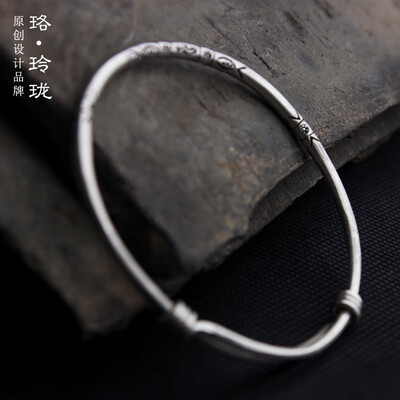 Luo Linglong Thai silver bracelet couple jewelry simple temperament personality fresh hand original
Luo Linglong Thai silver bracelet couple jewelry simple temperament personality fresh hand original