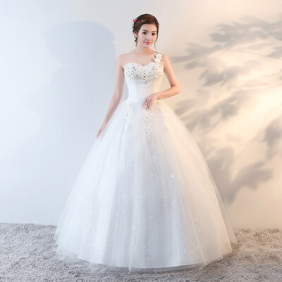 Ball Gown One Shoulder Floor Length Satin Tulle Wedding Dress with Flower by Embroidered bridal
Ball Gown One Shoulder Floor Length Satin Tulle Wedding Dress with Flower by Embroidered bridal