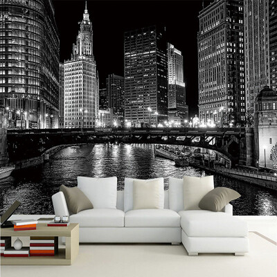Custom 3D Mural Wallpaper Black And White City Night Landscape Murals Living Room TV Backdrop Wall Modern Simple Papel De Parede
Custom 3D Mural Wallpaper Black And White City Night Landscape Murals Living Room TV Backdrop Wall Modern Simple Papel De Parede