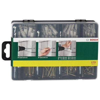 Bosch BOSCH 173 "installation&fixed" set - including masonry drill bit head expansion screw expansion tube 2607019511
Bosch BOSCH 173 "installation&fixed" set - including masonry drill bit head expansion screw expansion tube 2607019511