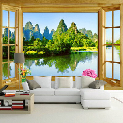 Custom Wall Mural Wallpaper Room Window Natural Mountain Water Landscape Eco-friendly Non-woven Printed Wallpaper Wall Murals 3D
Custom Wall Mural Wallpaper Room Window Natural Mountain Water Landscape Eco-friendly Non-woven Printed Wallpaper Wall Murals 3D