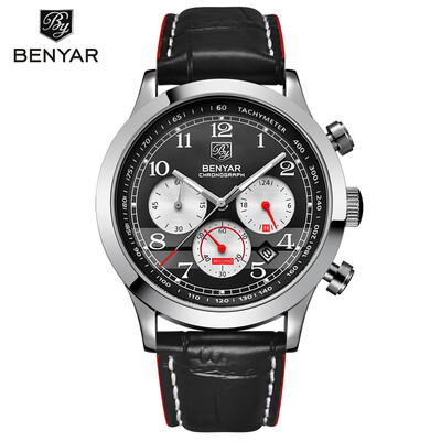 BENYAR Brand Sport Waterproof Chronograph Men Watch Top Brand Luxury Male Leather Quartz Military Wrist Watch Men Clock saat
BENYAR Brand Sport Waterproof Chronograph Men Watch Top Brand Luxury Male Leather Quartz Military Wrist Watch Men Clock saat