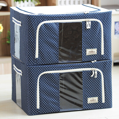 Space excellent storage box 55L Oxford cloth storage box storage box steel frame box wave point blue 2 Pack
Space excellent storage box 55L Oxford cloth storage box storage box steel frame box wave point blue 2 Pack