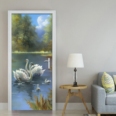 Custom Mural Wallpaper European Style White Swan Lake Door Mural Sticker Dining Room Living Room Home Decor Sticker 77cm x 200cm
Custom Mural Wallpaper European Style White Swan Lake Door Mural Sticker Dining Room Living Room Home Decor Sticker 77cm x 200cm