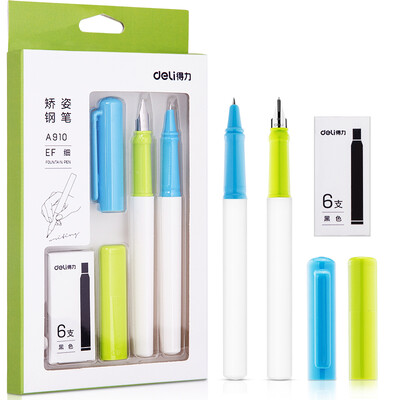 Deli eli EF Tips Dark Tips Excellent Series Correction Pens Pens Positive posture Pens Gift six black ink bags A910
Deli eli EF Tips Dark Tips Excellent Series Correction Pens Pens Positive posture Pens Gift six black ink bags A910