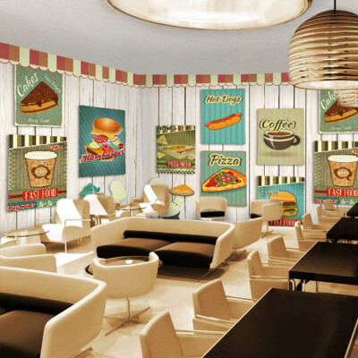Photo wallpaper Cute cartoon wallpaper hamburger fast-food restaurant coffee tea shop large mural aisle porch wood wallpaper
Photo wallpaper Cute cartoon wallpaper hamburger fast-food restaurant coffee tea shop large mural aisle porch wood wallpaper