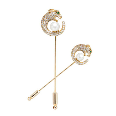 Exquisite Women Leopard Brooch Pin Gold Color Copper Jewelry Simulated Pearl Rhinestone Animal Broches Brooches Men Lapel Pins
Exquisite Women Leopard Brooch Pin Gold Color Copper Jewelry Simulated Pearl Rhinestone Animal Broches Brooches Men Lapel Pins