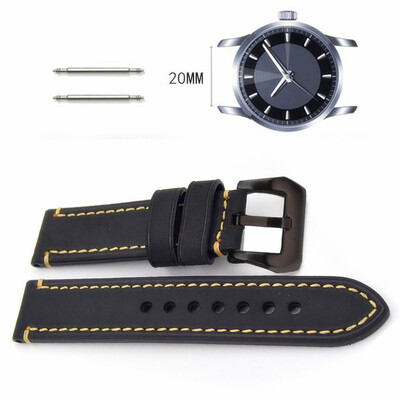 Black Watch band 20mm 22mm 24mm Crazy Cowhide Genuine Leather Watch Strap Black Buckle
Black Watch band 20mm 22mm 24mm Crazy Cowhide Genuine Leather Watch Strap Black Buckle