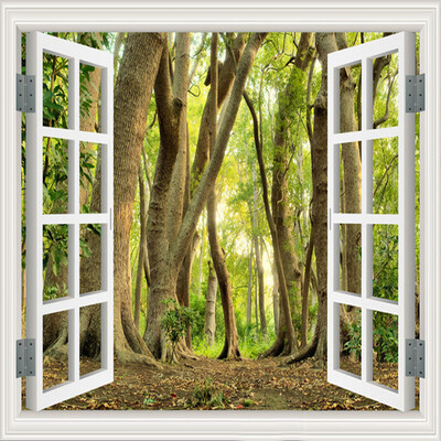 Custom Wall Mural Large Wall Painting Wallpaper 3D Window Green Forest Scenery Backdrop Wall Decorations Wallpaper Living Room
Custom Wall Mural Large Wall Painting Wallpaper 3D Window Green Forest Scenery Backdrop Wall Decorations Wallpaper Living Room