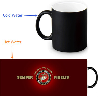 USMC 350ml12oz Heat Reveal Mug Color Change Coffee Cup Sensitive Morphing Mugs Magic Mug Milk Tea Cups
USMC 350ml12oz Heat Reveal Mug Color Change Coffee Cup Sensitive Morphing Mugs Magic Mug Milk Tea Cups