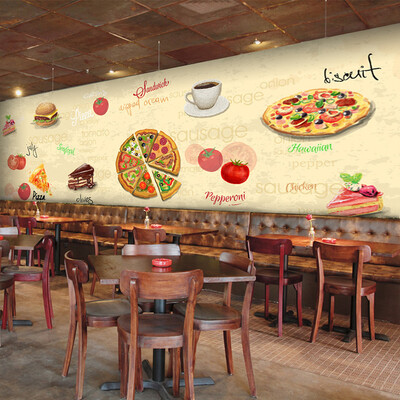 Custom 3d mural Western style pizza wallpaper pizza cake hamburger bakery wallpaper casual coffee restaurant mural wallpaper
Custom 3d mural Western style pizza wallpaper pizza cake hamburger bakery wallpaper casual coffee restaurant mural wallpaper