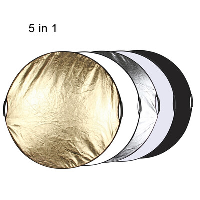 PULUZ 80cm 5 in 1 Silver Translucent Gold White Black Folding Photo Studio Reflector Board
PULUZ 80cm 5 in 1 Silver Translucent Gold White Black Folding Photo Studio Reflector Board
