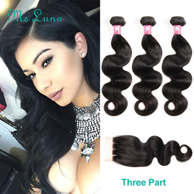 Ms Luna Hair Brazilian Virgin Hair Body Weave 3 Bundles With 4x4" Free/3 Part Lace Closure 4 Pcs Hair Natural Color
Ms Luna Hair Brazilian Virgin Hair Body Weave 3 Bundles With 4x4" Free/3 Part Lace Closure 4 Pcs Hair Natural Color