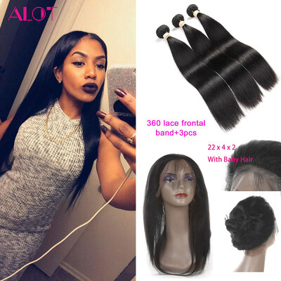 Alot Pre Plucked 360 Lace Frontal With Bundles Indian Straight Hair Virgin Human Hair 360 Lace Frontal Closure Baby Hair
Alot Pre Plucked 360 Lace Frontal With Bundles Indian Straight Hair Virgin Human Hair 360 Lace Frontal Closure Baby Hair