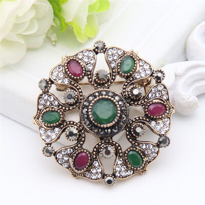 Vintage Turkish Women Resin Round Flower Brooch Pins Antique Gold Color Hollow Corsage Jewelry Graceful Lines India Ethnic Pin
Vintage Turkish Women Resin Round Flower Brooch Pins Antique Gold Color Hollow Corsage Jewelry Graceful Lines India Ethnic Pin