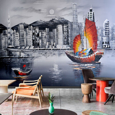 Abstract European metropolitan town night landscape oil painting TV backdrop wall decoration wallpaper mural
Abstract European metropolitan town night landscape oil painting TV backdrop wall decoration wallpaper mural