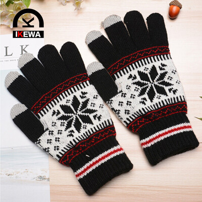 Aikewa IKEWA ST001 five-finger knitted gloves for men&women snowflake pattern autumn&winter double warm wool gloves black&white
Aikewa IKEWA ST001 five-finger knitted gloves for men&women snowflake pattern autumn&winter double warm wool gloves black&white