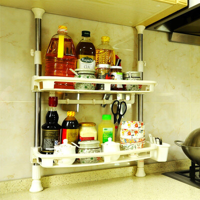 Bao Youni condiment rack stainless steel kitchen racks wall mount turret storage rack free punch 2-tier storage rack DQ1407
Bao Youni condiment rack stainless steel kitchen racks wall mount turret storage rack free punch 2-tier storage rack DQ1407