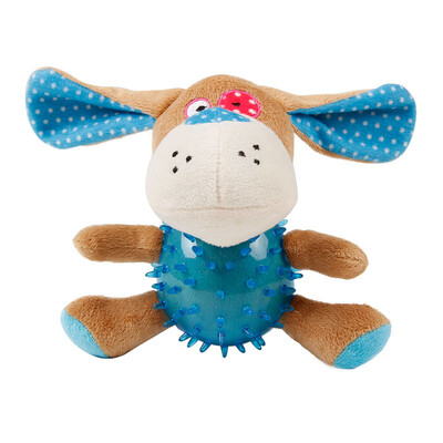 Yili favors blue TPR material dog bite pet plush toy with ringing teeth tooth molars Teddy bullfighting toy
Yili favors blue TPR material dog bite pet plush toy with ringing teeth tooth molars Teddy bullfighting toy