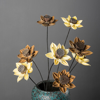 Cloud want home decoration simulation flower fake flower table coffee table vase overall flower arrangement dry lotus two
Cloud want home decoration simulation flower fake flower table coffee table vase overall flower arrangement dry lotus two