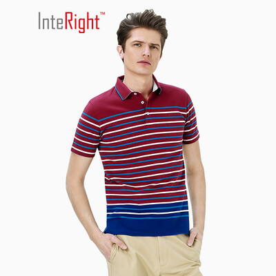 INTERIGHT cotton polo shirt male t-shirt loop color strip short sleeve red blue strip M
INTERIGHT cotton polo shirt male t-shirt loop color strip short sleeve red blue strip M
