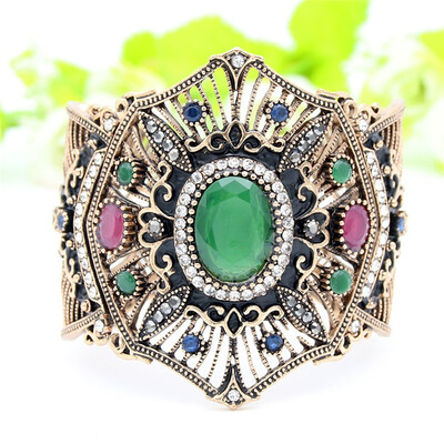 New Turkish Women Adjustable Cuff Resin Flower Bangle Bracelet Antique Gold Color Arab Pulseiras Feminino Bride Jewelry Bangles
New Turkish Women Adjustable Cuff Resin Flower Bangle Bracelet Antique Gold Color Arab Pulseiras Feminino Bride Jewelry Bangles