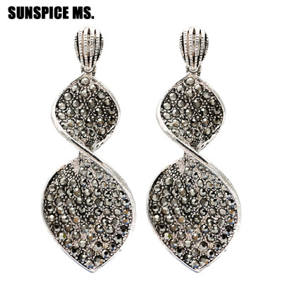 Fashion Bohemia Women Ethnic long Drop Earrings Antique Rhinestone Big Leaf Dangle Earring Elegent Turkish Inida Wedding Jewelry
Fashion Bohemia Women Ethnic long Drop Earrings Antique Rhinestone Big Leaf Dangle Earring Elegent Turkish Inida Wedding Jewelry