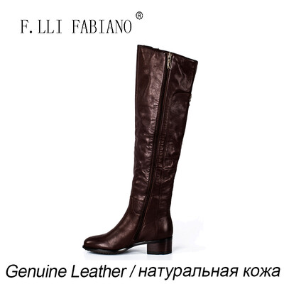 Western Style Low-heeld Round Toe Knee High Genuine Leather Boots with Side Zip for Women
Western Style Low-heeld Round Toe Knee High Genuine Leather Boots with Side Zip for Women