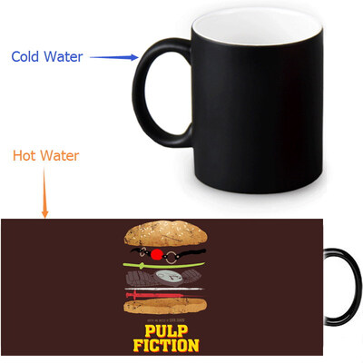 Pulp Fiction 350ml12oz Heat Reveal Mug Color Change Coffee Cup Sensitive Morphing Mugs Magic Mug Milk Tea Cups
Pulp Fiction 350ml12oz Heat Reveal Mug Color Change Coffee Cup Sensitive Morphing Mugs Magic Mug Milk Tea Cups