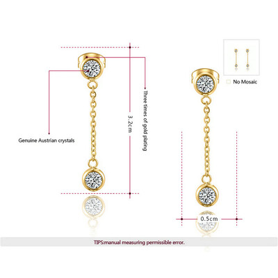 Yoursfs® 18K Gold Plated Crystal Ear Drop Earring Women Fashion Stainless Steel Jewelry
Yoursfs® 18K Gold Plated Crystal Ear Drop Earring Women Fashion Stainless Steel Jewelry