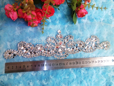 Wholesale silver hand made crystal patches Sequins Rhinestones applique 309cm for top dress belt
Wholesale silver hand made crystal patches Sequins Rhinestones applique 309cm for top dress belt