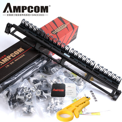 AMPCOM Super five 24-port patch panel 1U rack cabinet cable engineering gold plating
AMPCOM Super five 24-port patch panel 1U rack cabinet cable engineering gold plating