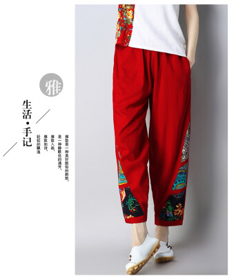 M L XL XXL waist 60-80cm casual cotton linen new summer 2018 long pant women loose flower embroider vintage elastic waist black
M L XL XXL waist 60-80cm casual cotton linen new summer 2018 long pant women loose flower embroider vintage elastic waist black