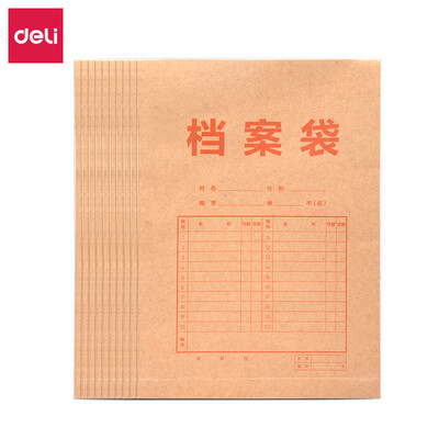 Deli Ali A4 thick high-grade kraft paper portfolio 250g side width 3cm file information bag 8383
Deli Ali A4 thick high-grade kraft paper portfolio 250g side width 3cm file information bag 8383