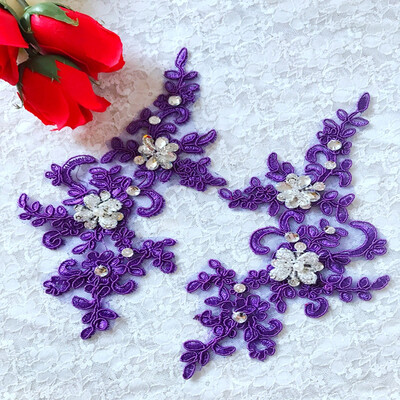 Handmade sew on crystal purple patches sequins Rhinestones lace trim applique 2210cm for dress skirt
Handmade sew on crystal purple patches sequins Rhinestones lace trim applique 2210cm for dress skirt