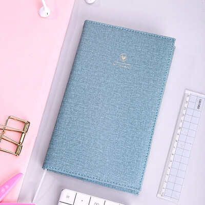Deli deli leather literary hand account book schedule this solid color hand-painted illustration book blue SZ602
Deli deli leather literary hand account book schedule this solid color hand-painted illustration book blue SZ602