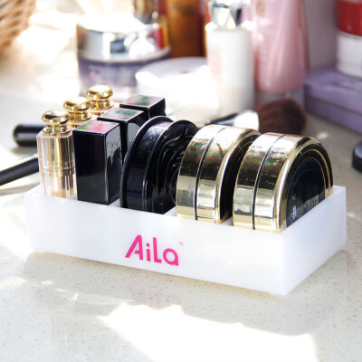 

AILA 2018 Новый дизайн Акриловый мини-макияж Организатор 9 Lattice Lipstick Лак для ногтей Puff Cake Box для дома