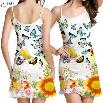 2017 Summer Real Knee-length Straight Dress Women Fashion Bohemia Floral Printing Harness Dress
2017 Summer Real Knee-length Straight Dress Women Fashion Bohemia Floral Printing Harness Dress