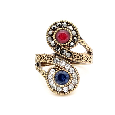 New Antique Turkish Ring Retro Gold Color Crystal Hollow Resin Double Floral Winding Finger Rings Women Beauty Babylon Jewelry
New Antique Turkish Ring Retro Gold Color Crystal Hollow Resin Double Floral Winding Finger Rings Women Beauty Babylon Jewelry