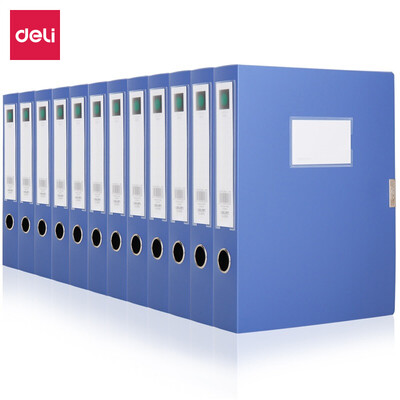 Deli deli 12 55mm thick large capacity sticky buckle file box A4 file box data box blue 5603
Deli deli 12 55mm thick large capacity sticky buckle file box A4 file box data box blue 5603