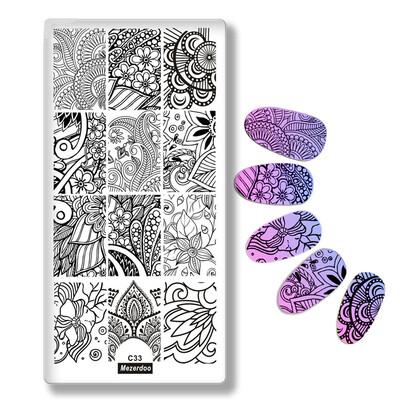 Nail Stamping Plates Plants Mandala Sun Flowers Series Geometry Line Leaf Design Nail Art Stamp Template Image Plate Stencil C33
Nail Stamping Plates Plants Mandala Sun Flowers Series Geometry Line Leaf Design Nail Art Stamp Template Image Plate Stencil C33