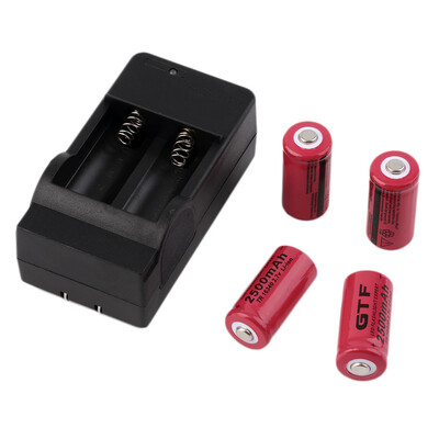4pcs 16340 37V 2500mAh Rechargeable Li-ion Battery Charger For Flashlight
4pcs 16340 37V 2500mAh Rechargeable Li-ion Battery Charger For Flashlight