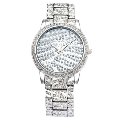 Women Stainless Steel Quarz Movement Wristwatch with Diamond Jewelry Platinum Plated Full Czech Crystals Watch G&D1503
Women Stainless Steel Quarz Movement Wristwatch with Diamond Jewelry Platinum Plated Full Czech Crystals Watch G&D1503