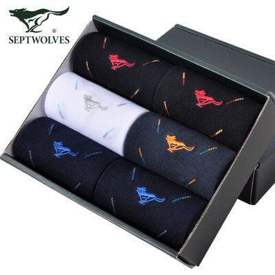 Seven wolves socks mens cotton tube sweat-absorbent breathable business casual cotton socks 6 double boxed fashion jacquard code
Seven wolves socks mens cotton tube sweat-absorbent breathable business casual cotton socks 6 double boxed fashion jacquard code