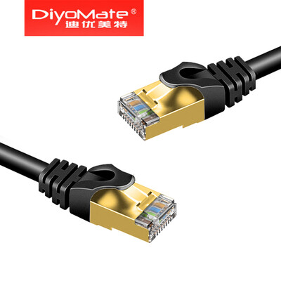 Di graceful engineering grade seven CAT7 pure copper gold plated double shielded high-speed network jumper 7 class 10 Gigabit finished network cable network cable black 3 meters OTN-14
Di graceful engineering grade seven CAT7 pure copper gold plated double shielded high-speed network jumper 7 class 10 Gigabit finished network cable network cable black 3 meters OTN-14