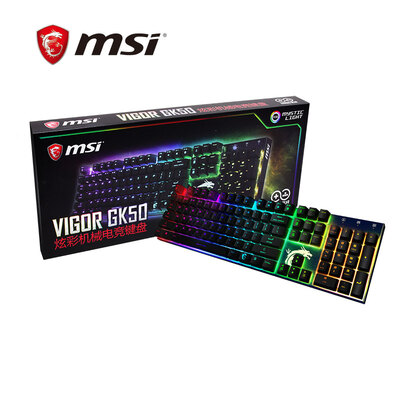 MSI GK50 Gaming Keyboard RGB Colorful Machinery 104-key Green Axis Gaming Chicken Keyboard
MSI GK50 Gaming Keyboard RGB Colorful Machinery 104-key Green Axis Gaming Chicken Keyboard